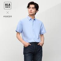 【轻商务牛津纺】2024夏季纯棉易打理透气宽松男士短袖衬衫