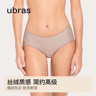 ubras软支撑轻巧光面丝绒肩带无钢圈胸罩女背勾文胸  聚拢支撑内衣女 【文胸】柿柿红色V领 M