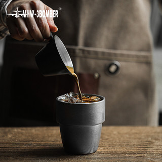 MHW-3BOMBER轰炸机咖啡杯 Cream双层不锈钢杯 冰美式拿铁杯啤酒杯 Cream双层杯+Uni托盘