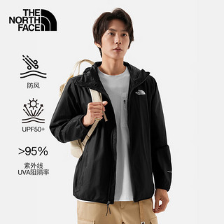 北面（The North Face）防晒衣薄风衣男休闲防风防泼水风衣UPF50+外套24春季|87V6 JK3/宇宙黑 L/175