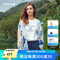 LAFUMA乐飞叶运动风衣女户外露营印花防泼水零感薄款 LFJA1BP22 雾霾蓝N1 160/80A（36）