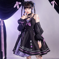 豹了个猫原创loita古德猫宁全套FS洛丽塔连衣裙 紫色 XXL