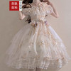 艾诺黛公主裙洛丽塔蓬蓬裙lolita全套lo裙夏季花嫁【芙洛拉】连衣裙jsk 裙子+肩带+蝴蝶结+项连+腰花 M