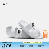 耐克(NIKE)OFFCOURT女拖鞋秋季耐克勾勾轻便休闲时尚抓地DC0496 100白色/黑/白色 35.5