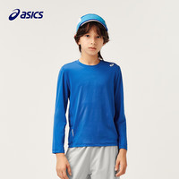 asics/亚瑟士童装2024年秋季新款男女童运动休闲长袖百搭针织T恤 020灰色 110cm