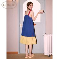 Gukoo/果壳夏女士吊带睡裙公主风睡衣家居服可爱宽松舒适全棉