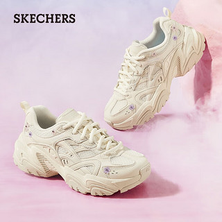 斯凯奇（Skechers）花心熊机甲鞋春夏款女鞋厚底增高老爹鞋休闲运动鞋896186-OFPK 米白色粉色/OFPK 39尺码偏大半码,选小半码