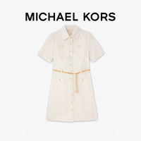MICHAEL KORS 女士迷你收腰连衣裙衬衫裙 含链条腰带