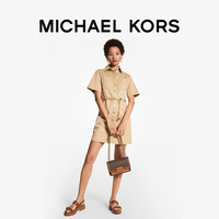 MICHAEL KORS 女士工装风衬衫领连衣裙 含链条腰带
