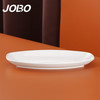 巨博（JOBO）商用密胺平头鱼盘10英寸24cm 长方形盛鱼盘子 白色1个装 10英寸平头鱼盘