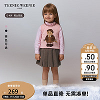 Teenie Weenie Kids小熊童装24秋季男女宝宝学院风小熊马甲 粉色 120cm