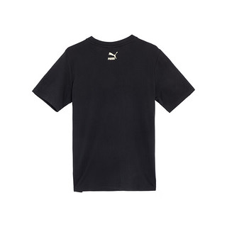 彪马（PUMA）夏季男女同款休闲印花短袖T恤CLASSICS GSBOX LOGO TEE626882 黑色-01 XL(185/104A)