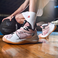 艾弗森篮球鞋男低帮春夏季运动透气防滑训练球鞋女 樱粉白 42