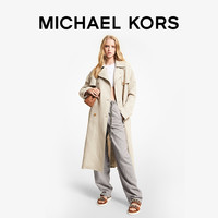 MICHAEL KORS 女士亚麻系带中长款风衣外套