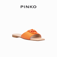 PINKO 2024夏季休闲徽标平底时尚凉鞋SD0063P001