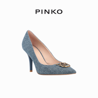 PINKO 2024夏季女鞋LUCY系列丹宁高跟鞋SD0067T002