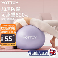 yottoy瑜伽球加厚防爆球成人普拉提瑜伽器材平衡球 意念紫 65cm