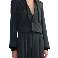 it izzue女装连帽西装夹克休闲秋季时髦干练西服短外套7149F3