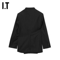 IT EGON LAB女装合身条纹西装夹克时髦干练西服外套BL006CXM