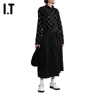 IT CDG COMME des GARÇONS HOMME BLACK毛呢手提包纯色手拎包