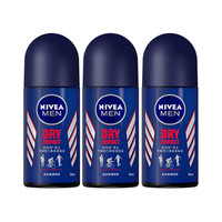 妮维雅男士 NIVEA MENNIVEA 妮维雅 男士干爽魄力爽身走珠液 50ml*3