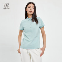 可隆 KOLON SPORT户外女子休闲运动吸湿弹力短袖T恤POLO衫