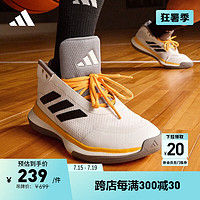 adidas Bounce Legends团队款实战篮球运动鞋男女阿迪达斯 米白/黑色/汉玉白 48.5