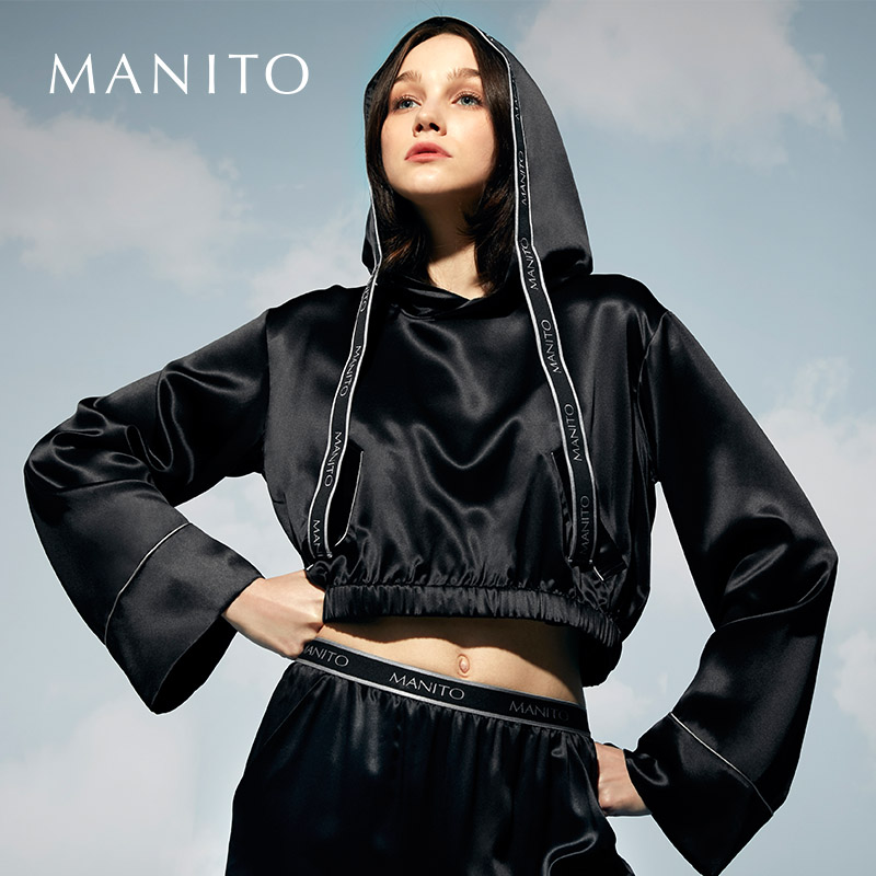 【明星同款】MANITO/曼尼陀真丝睡衣sportif桑蚕丝家居服外穿夏季