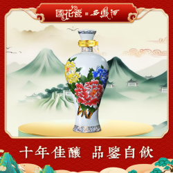 西凤酒 国花瓷10年 45度 248ml 单瓶装 凤香型白酒