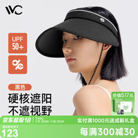 VVC成毅推荐防晒遮阳帽空顶帽遮脸防紫外线遮阳女帽子成人款-撞
