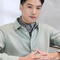 杭丝府真丝丝巾男士斜纹小方巾送爸爸父亲节 月色灰