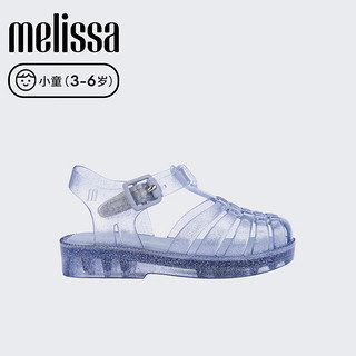 Melissa()梅丽莎平底休闲小童罗马猪笼果冻凉鞋32410 淡紫色 25/26码