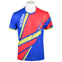 骄猛乒乓球服男女短袖乒乓球运动服透气速干 赛点蓝色L