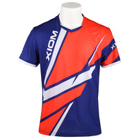 骄猛乒乓球服男女短袖T恤速干乒乓球比赛服 赛点宝蓝色3XL