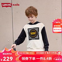 Levi's李维斯儿童套头连帽休闲卫衣 白鹭 110/52