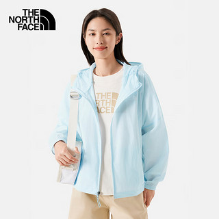 北面（The North Face）防晒衣女皮肤衣防风夹克UPF50+薄风衣舒适耐穿24春季|7WBV O0R/幻想蓝 XXL/175