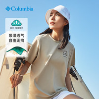 哥伦比亚（Columbia）户外23春夏新品情侣同款男女吸湿圆领运动短袖T恤AE8827