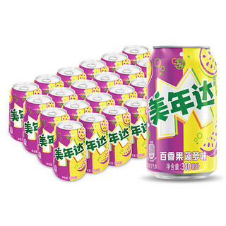 pepsi 百事 MIRINARA 美年达 果味型汽水 百香果菠萝味 330ml*24听