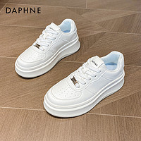 88VIP：DAPHNE 达芙妮 厚底小白鞋女2024夏季新款女款小个子增高百搭运动板鞋子女