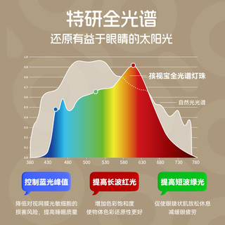 孩视宝护眼灯国AA级微导光防近视防蓝光儿童书桌学习台灯OK50A-V