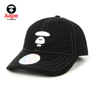 Aape配饰猿颜刺绣白色车线潮流棒球帽鸭舌帽5178XXK