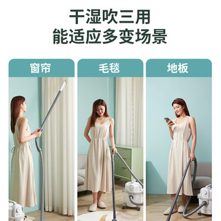 AUX奥克斯车载吸尘器家用办公大功率吸尘机干湿吹三用桶式吸尘器15L升级款