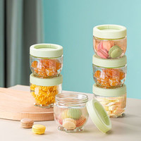 NSYCA猫爪玻璃密封罐食品级杂粮收纳五谷干果带盖储藏罐密封玻璃罐 420ml 猫爪储物罐【小号】4只装