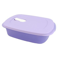 特百惠（Tupperware）长方饭盒可微波加热午餐饭盒 便携密封便当盒1L 冰沙紫