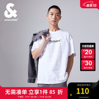 杰克·琼斯（JACK&JONES）夏季新款潮流衣身满印装饰罗纹圆领宽松短袖T恤上衣男款224201060