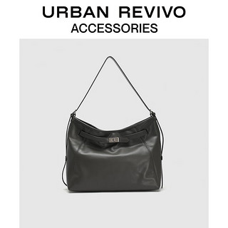 URBAN REVIVO2024秋季女士简约通勤单肩斜挎包UAWB40359 冷灰