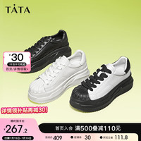 他她(TATA)贝壳鞋女厚底小白鞋女透气经典板鞋春秋新款W8UA1AM3 白