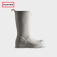 HUNTER户外露营女鞋雨鞋哑光防水鞋防滑酷玩厚底靴子女骑士靴中筒靴女 锌色/ZNC 40.5
