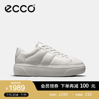 爱步（ECCO）板鞋女 24年新款夏季休闲百搭面包鞋厚底板鞋 街头舞台219583 砂砾色21958358261 3