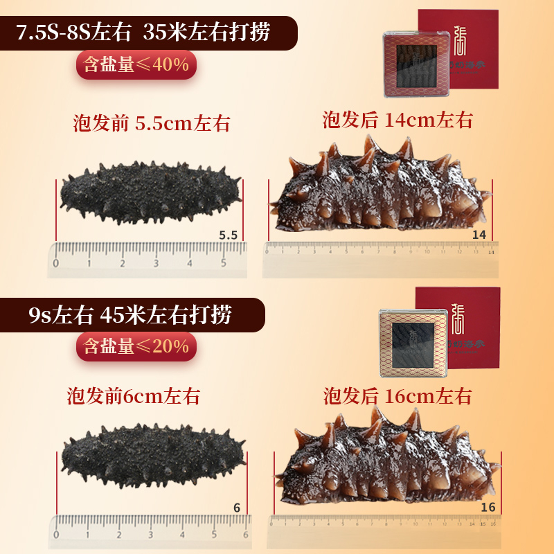 张奶奶大连海参淡干辽刺参干货天然底播营养精品礼盒装